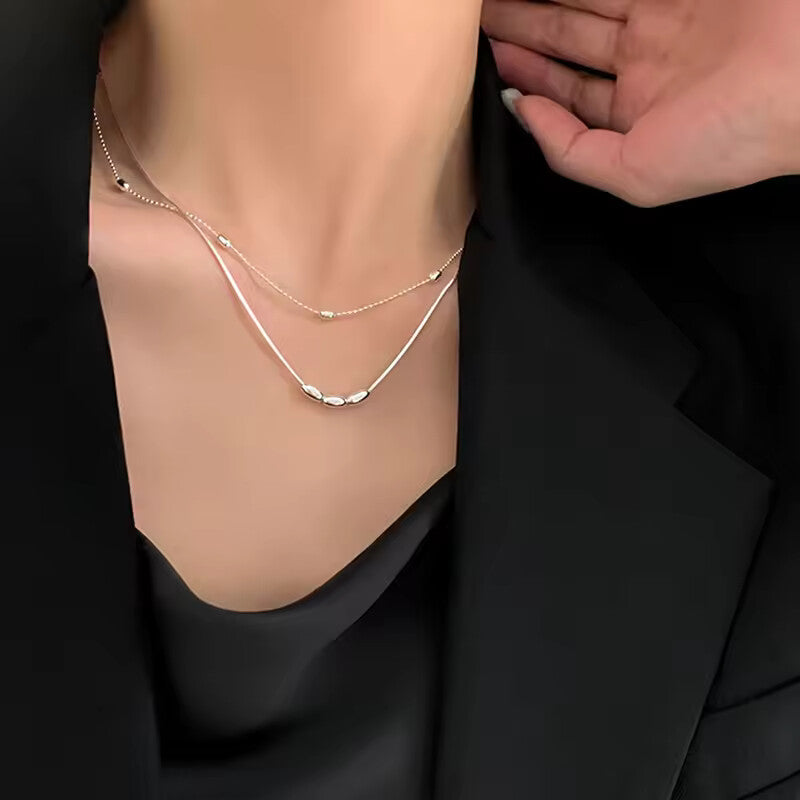 925 pure silver minimalist style pendant necklace