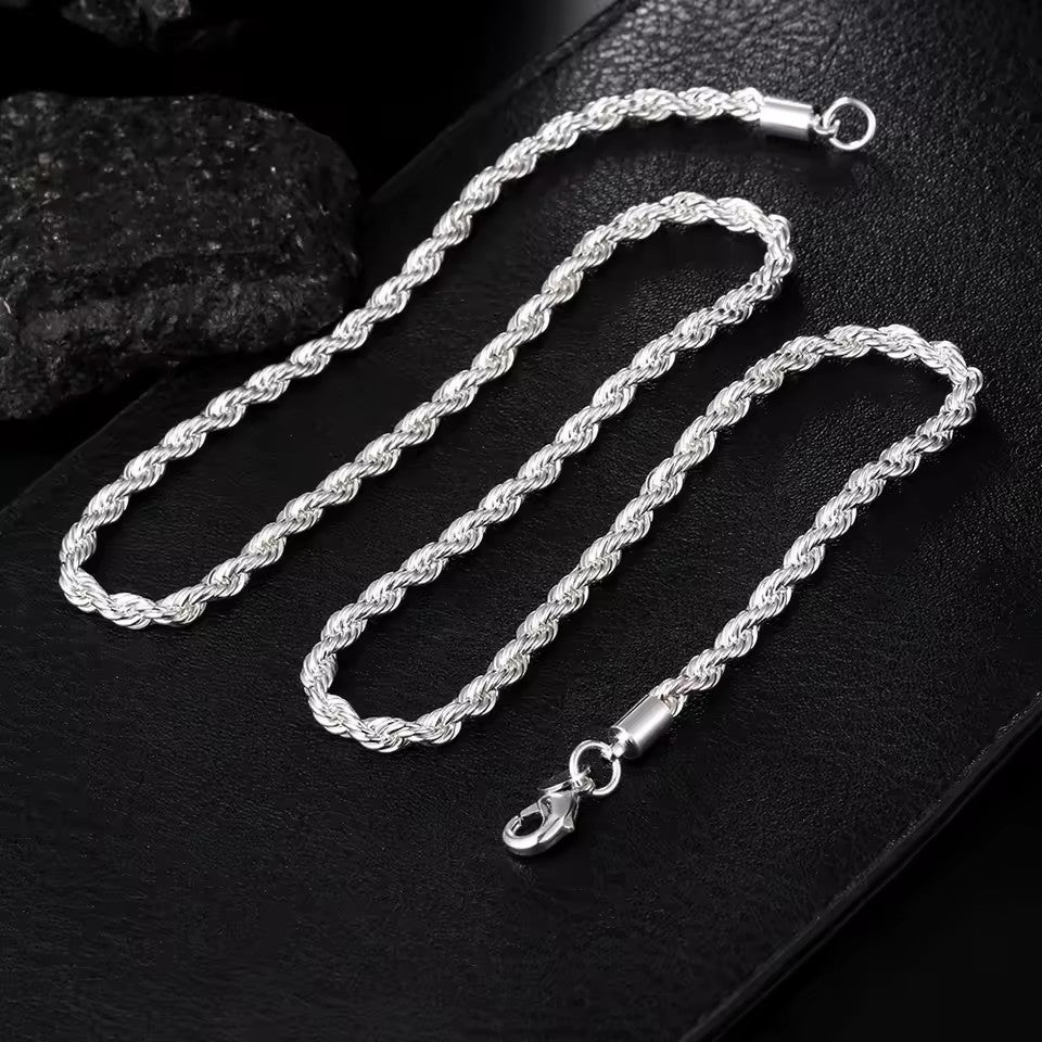High Quality Fine 925 Sterling Silver Necklace