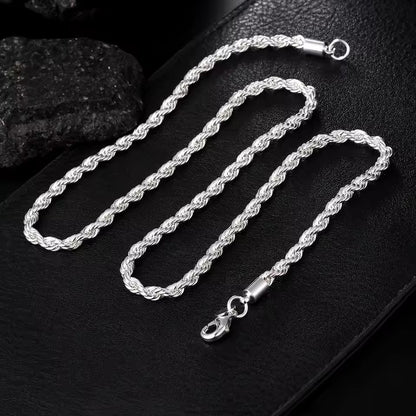 High Quality Fine 925 Sterling Silver Necklace